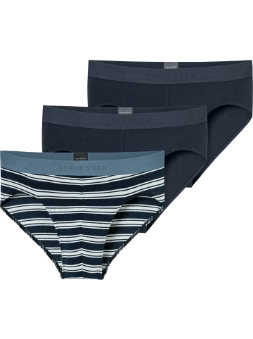 Schiesser Baumwolle, Single-Jersey Slip 3er-Pack in marine