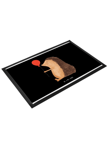 Mr. & Mrs. Panda Bodenvorleger Igel Luftballon ohne Spruch in Schwarz