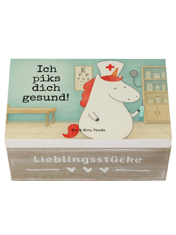 Mr. & Mrs. Panda Erinnerungsbox Einhorn Krankenschwester Design ... in Weiß