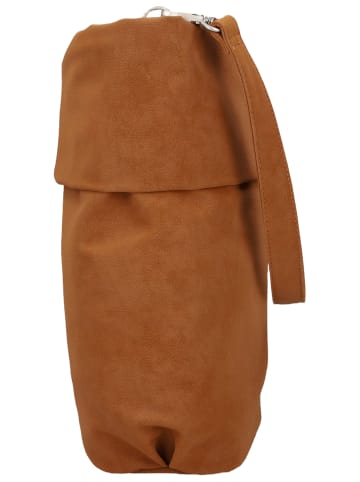 Zwei Handtasche Mademoiselle M12 in Nubuk-Cognac