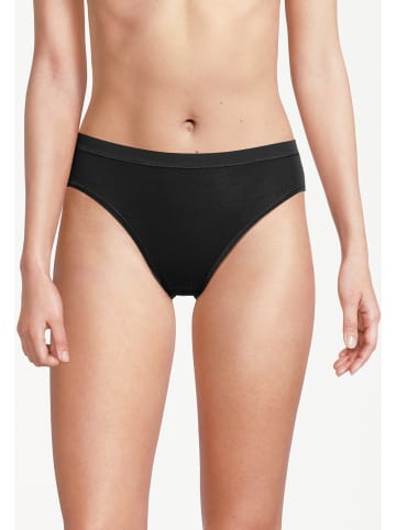 Conta Midi Slip Feinripp in Schwarz