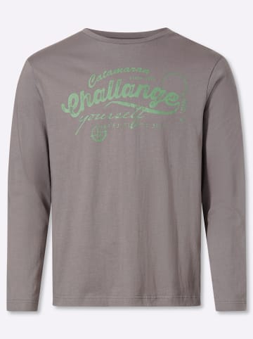 WITT WEIDEN Langarm-Shirt in grau-eucalyptus-bedruckt