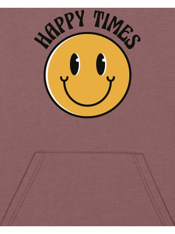 wat? Apparel Sweatshirt Happy times smiley emoji in Kaffa Coffee