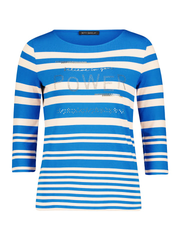 Betty Barclay Basic Shirt mit Strass in Blau/Beige