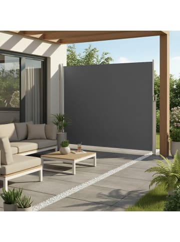 SONGMICS Seitenmarkise Sheld in Grau - (B)350 x (H)200 cm