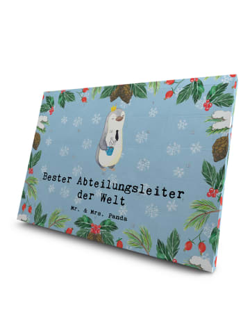 Mr. & Mrs. Panda Tee Adventskalender Pinguin Bester Abteilungsle... in Eisblau