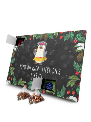 Mr. & Mrs. Panda Adventskalender Pinguin Kokosnuss mit Spruch in Kreidetafel