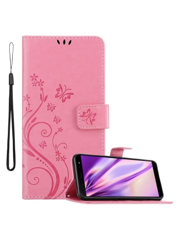 cadorabo Hülle für Samsung Galaxy J6 2018 Blumen Design in FLORAL ROSA