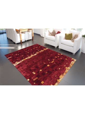 Teppich Boss Kurzflor Teppich Dominik 8036 - Bordeauxrot