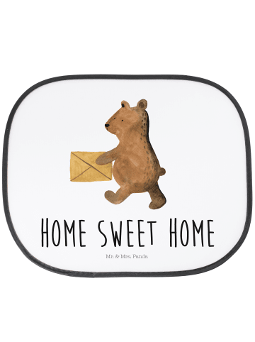 Mr. & Mrs. Panda Sonnenschutz Auto Bär Zuhause mit Spruch in Weiß