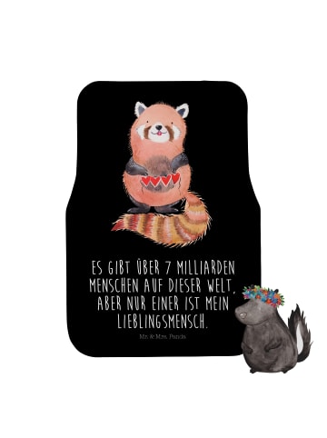 Mr. & Mrs. Panda Auto-Fußmatte Roter Panda mit Spruch in Schwarz