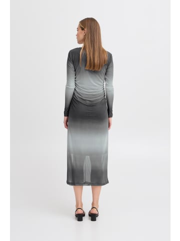 ICHI Kleid IHPEN Tight fit in Black fading AOP