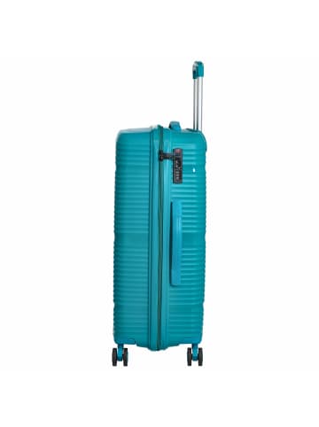 D&N Travel Line 4200 - 4-Rollen-Trolley M 67 cm (darkblue) in petrol
