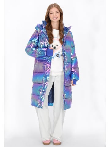 myMo Women Coat in blue rainbow