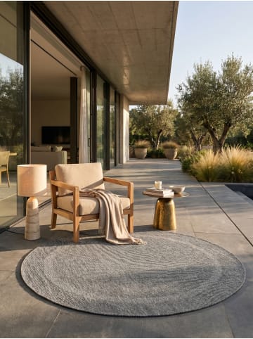 KADIMA DESIGN Teppich Outdoor Waschbar Einfarbig ALSTER Strapazierfähig OEKO-TEX in Grau