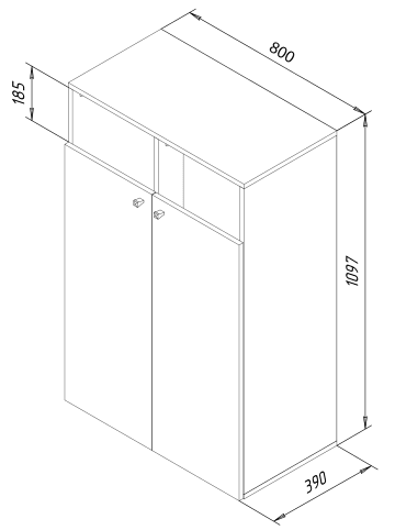 VCM  Wäscheschrank Wäschetruhe Wäschebox Dreso XL 2-f in Weiß