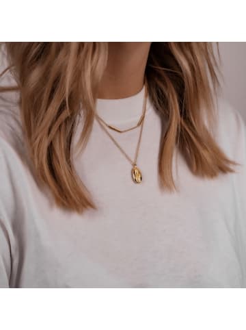 Glanzstücke München Halskette Muschel Sterling Silber in gelbgold