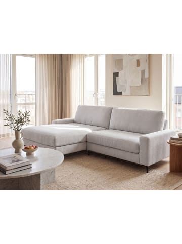 Beliani Ecksofa MALOY in Grau/Schwarz - (W) 272 x (H) 87 x (L) 189 cm rechtsseitig