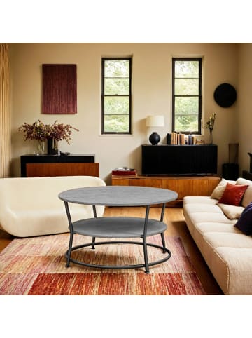 VASAGLE Couchtisch Dacey-old in Grau-Schwarz - (B)80 x (H)46.5 x (T)80 cm