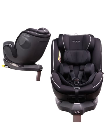AVOVA Reboarder-Kindersitz Sperber-Fix i-Size 40 cm - 105 in schwarz