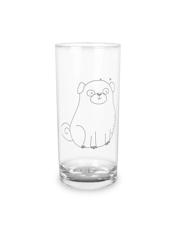 Mr. & Mrs. Panda Glas Mops ohne Spruch in Transparent