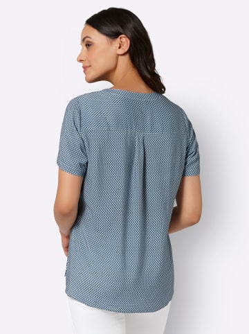 WITT WEIDEN Bluse in bleu-rauchblau-bedruckt
