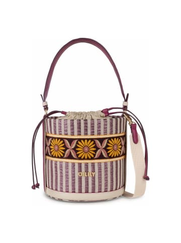 Oilily Metallic Stripe Beuteltasche 19 cm mauve orchid