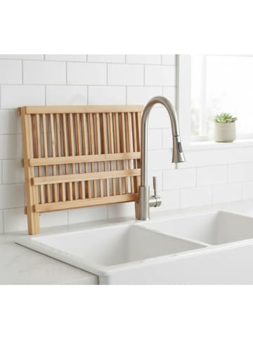 Cheffinger aus Bambus – faltbare Geschirrablage für Küche & Haushalt in Braun