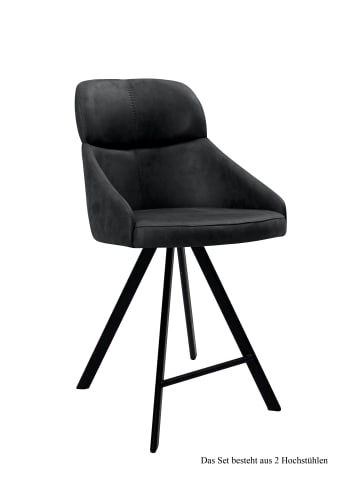 58 aufm Kessel THEKENSTUHL (2er-Set) Derzhka 52x99x63 Schwarz/Anthrazit