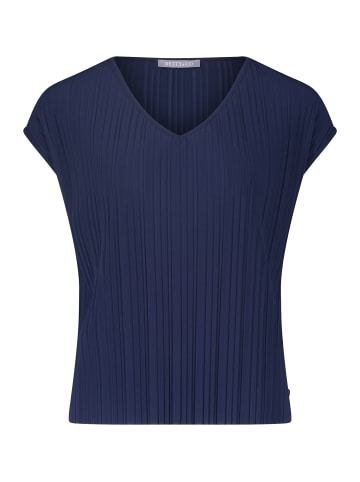 BETTY & CO Rundhals-Shirt mit Plissee in Navy Blue