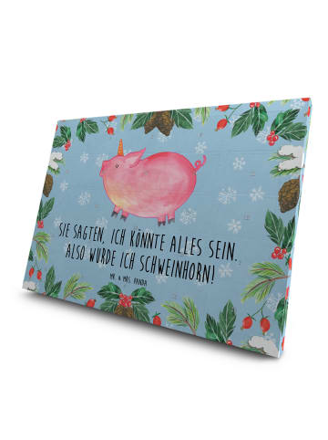 Mr. & Mrs. Panda Advents-Teekalender Einhorn Schwein mit Spruch in Eisblau