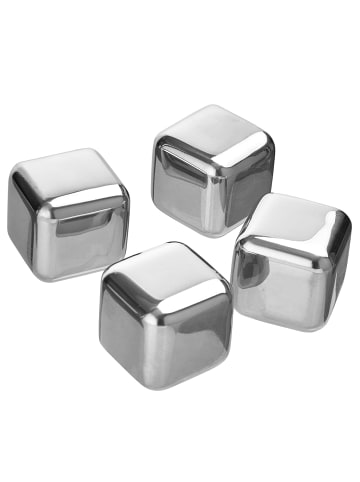 Butlers Butlers Eiswürfel COLD AS ICE 4er-Set in Silber