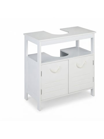 relaxdays Waschbeckenunterschrank in Weiß - (B)60 x (H)60 x (T)30 cm