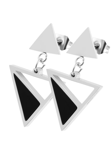 Adeliás Damen Ohrringe – Ohrstecker aus Edelstahl in silber