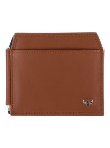 Golden Head Polo Geldbörse RFID Schutz Leder 11 cm Geldscheinklammer cognac
