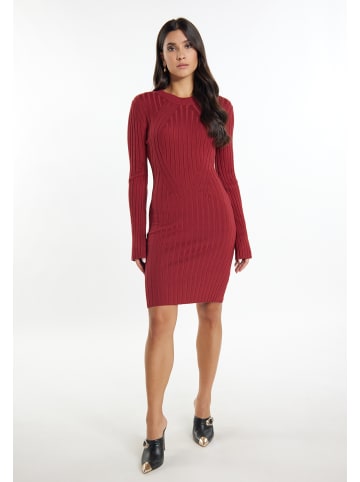 faina Damen Strickkleid in Weinrot