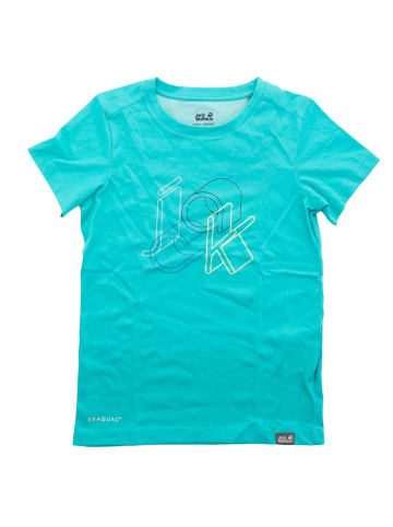 Jack Wolfskin Shirt Ocean Tee Kids in Blau