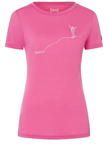 super.natural Merino T-Shirt in rosa