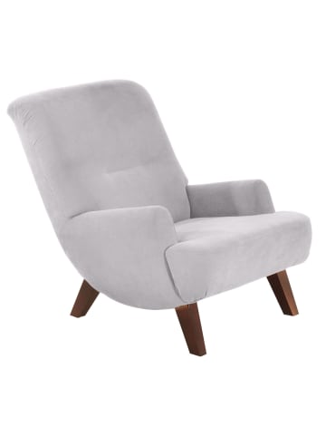 58 aufm Kessel Sessel Kajsa 71x80x101 Bezug Veloursstoff Buche nussbaum/silber