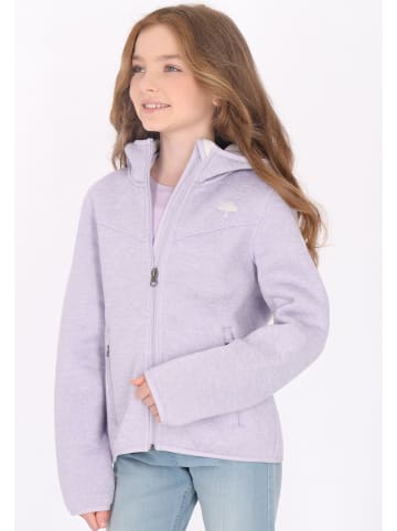 Schmuddelwedda Mädchen Strickfleecejacke in Grauviolett Melange