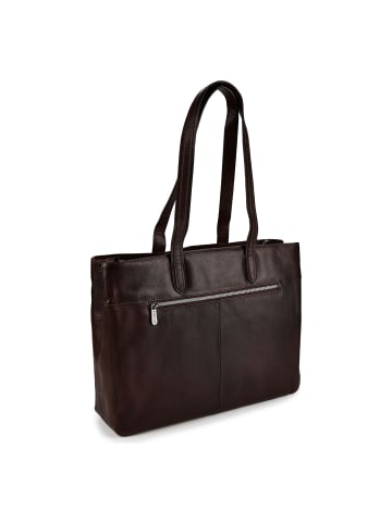 Plevier Power Shopper Tasche Leder 31 cm Laptopfach braun