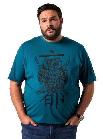 Men Plus Kurzarm T-Shirt in lagunen grün