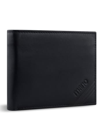 mano Don Antonio Geldbörse RFID Schutz Leder 12 cm in schwarz
