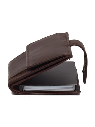 The Chesterfield Brand Leipzig Kreditkartenetui RFID Schutz Leder 7.5 cm brown