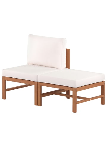 home24 Loungeset Bayton 2-teilig Kombi B in Beige / Braun