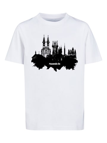 F4NT4STIC T-Shirt Cities Collection - Munich skyline in weiß