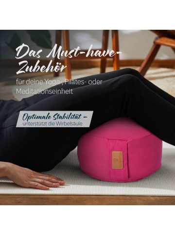 DoYourFitness Yoga-Kissen Vishnu gefüllt Dinkelspelz pink rund Rosa