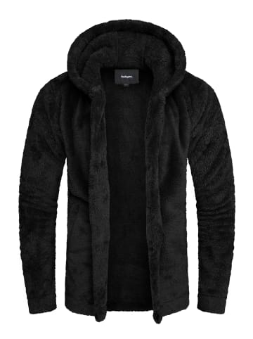 behype Cardigan HOOD in schwarz