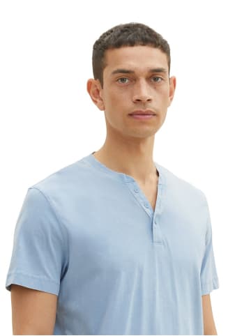 Tom Tailor Knopfleisten T-Shirt für Herren in blau