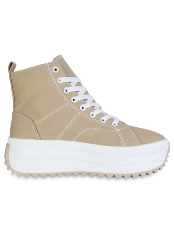 VAN HILL Plateau Sneaker Andrea in Khaki